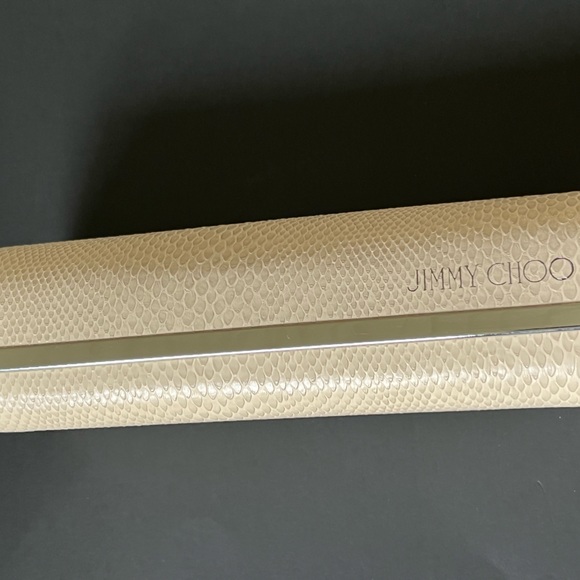 Jimmy Choo Accessories - Jimmy Choo Snakeskin Domed Sunglass Eyeglass Case